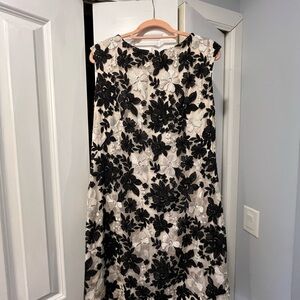 Ralph Lauren Black Floral Midi Dress